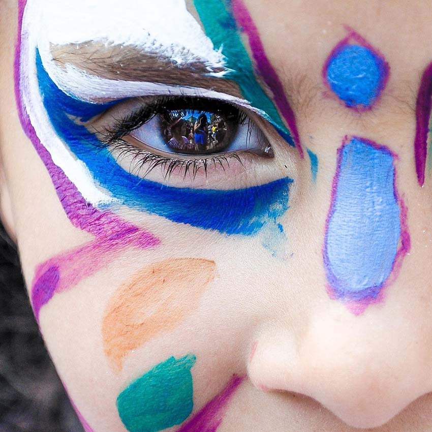 Glitzertattoos und Kinderschminken