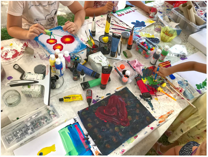 Airbrushmalerei und Mal- und Basteltisch für Kinder | Roland Kuck